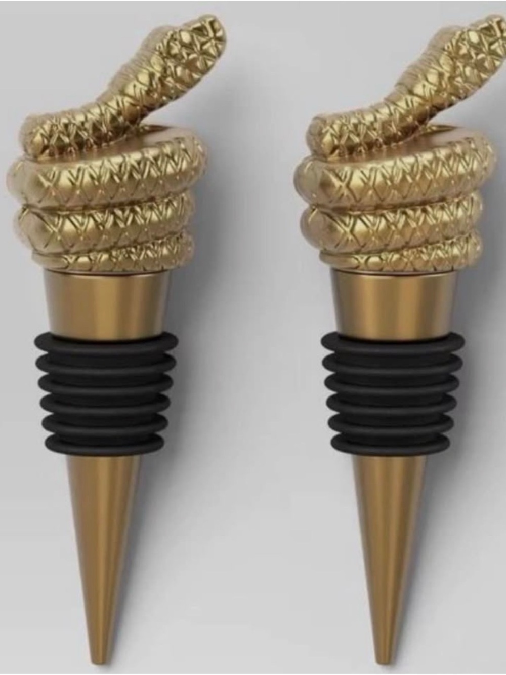 Threshold Gold Snake Wine Bottle Stoppers - Set of 2
